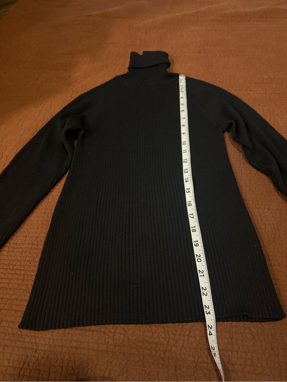 DKNY Black Ribbed Turtleneck Sweater - Picture 3 of 5